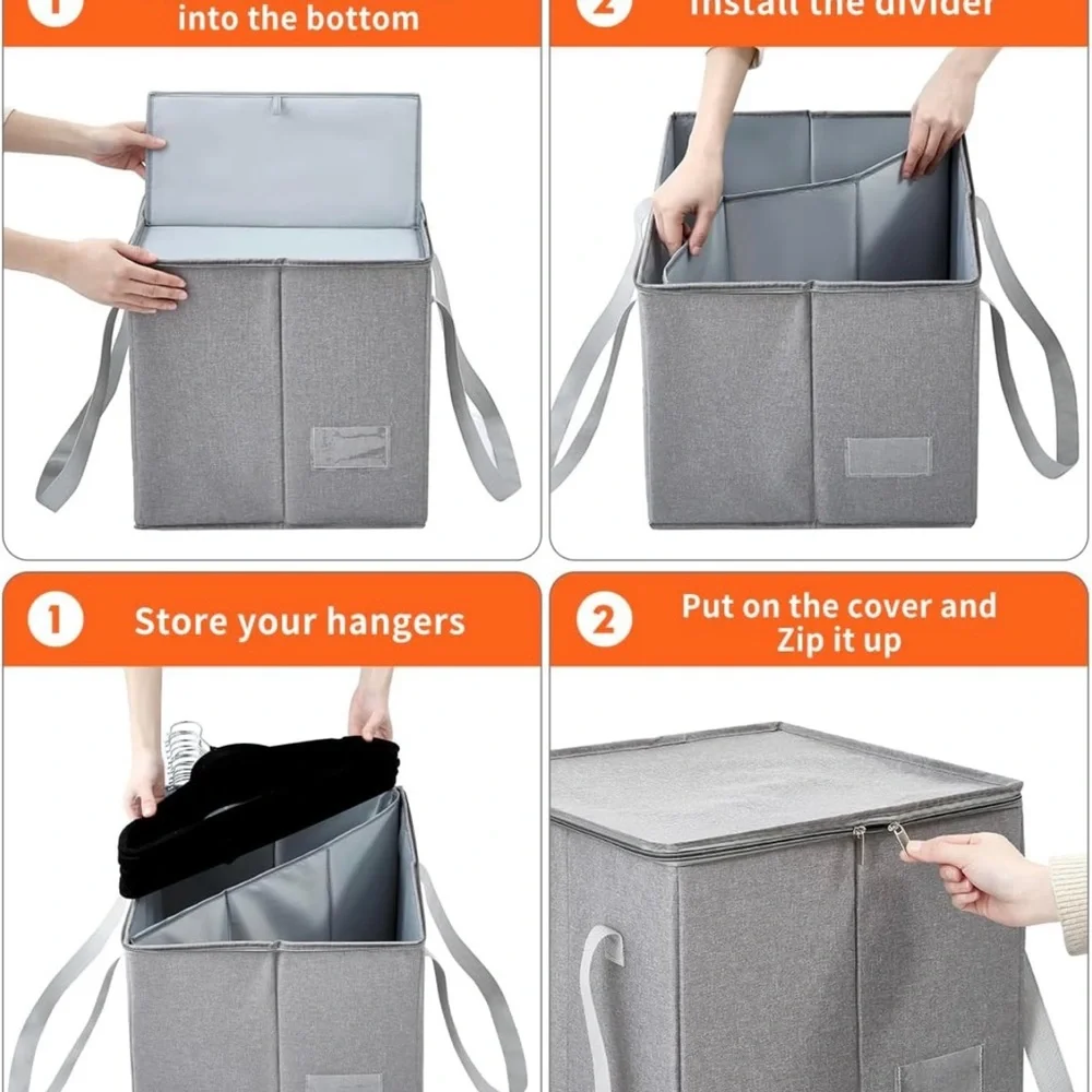 Gray Storage Organizer for hangers